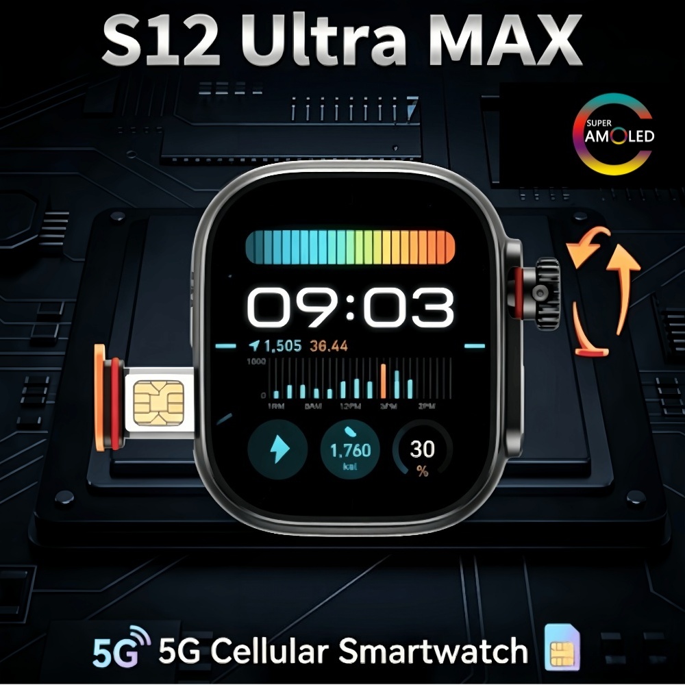 Fall Detection Watch - สมาร์ทวอทช์รุ่น Global Version Android 12.0 S12