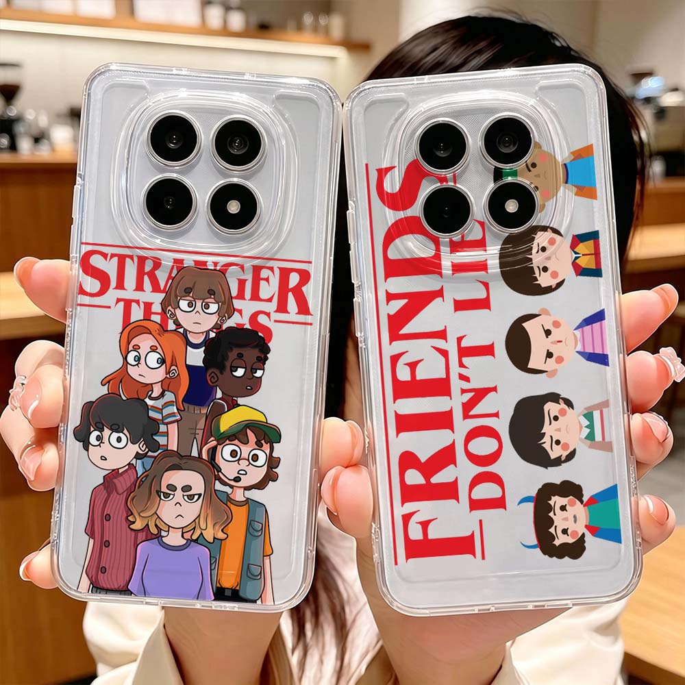 Xiaomi Redmi Note 14 - เคสโทรศัพท์ใสป้องกันลายการ์ตูนภาพยนตร์ Stranger Things สำหรับ Xiaomi Redmi